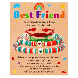 Esmoly Friendship Bracelets Women's Partner Bracelets Adjustable BFF Bracelets for 2 Best Friend Friendship Partner Bracelet, Gift for Best Friend, Polyvinyl Chloride, No gemstone