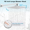 Elefloom Shower Faucet Set, 10 Inch Chrome Wall Mounted Shower