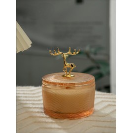 Pandachilla Deer Antlers Hammer Pattern Glass Aromatherapy Candle (Osmanthus)