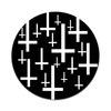 2X Sticker Set - Upside Down Crosses Symbol - for