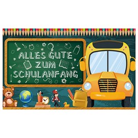 Gleemix School Decoration Banner, Alles Gute Zum Schulanfang Banner, Garland School Introduction Background Decoration Photo Booth Porch, First Day of School Girl Boy Decoration 2025 for Back to