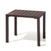 Crestlive Products Outdoor Side Table,Aluminum Rectangular Side/End Table, Small Patio