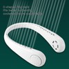 White Adjustable Hanging Neck Electric Fan Bladeless Portable USB Charging