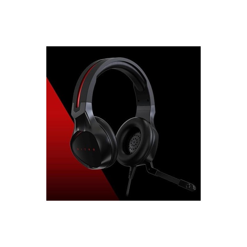 Acer Nitro - Auriculares para juegos, micrófono flexible, diadema ajustable