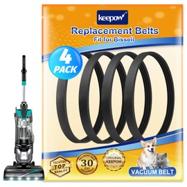 KEEPOW EPH245 Replacement Belts for Bissell MultiClean Pet Vacuum Cleaner 2998 2999 2852 3059 2849 3000 3057, 28492, Grooved Belt for Triple Action Brush Roll, Part 1625646, 4 Pack