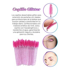 kit 50 Parches De Hidrogel+50 Cepillo Glitter+100 Microbrush, Para Extensión De Pestañas.