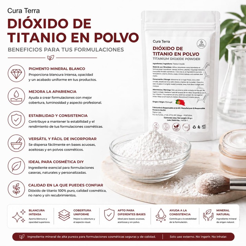 Titanium Dioxide Non Nano Cosmetic Powder 20g