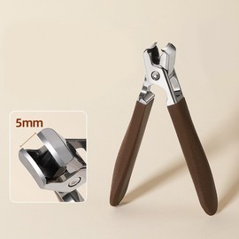 Premium Nail and Toenail Clipper for Thick Nails - Professional Precision Cutter for Aesthetic Nail Care Brown 2ea