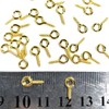 300PCS Mini Screw Eye Pin Pegs, 10 x 5mm Hooks,