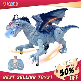Remote Control Dragon Toy, Best Gift for Boys, Best Dream for Jurassic Fan's Dinosaur:_Ice Dragon