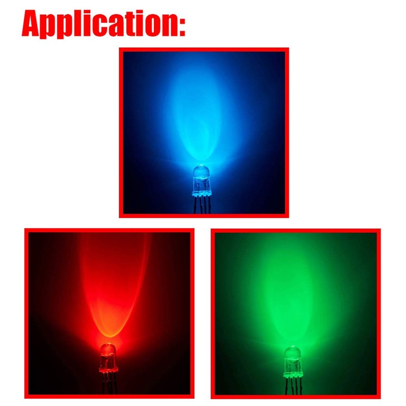 Youmile 100pcs 5mm LED Light Emitting Diode Common Anode 4Pin