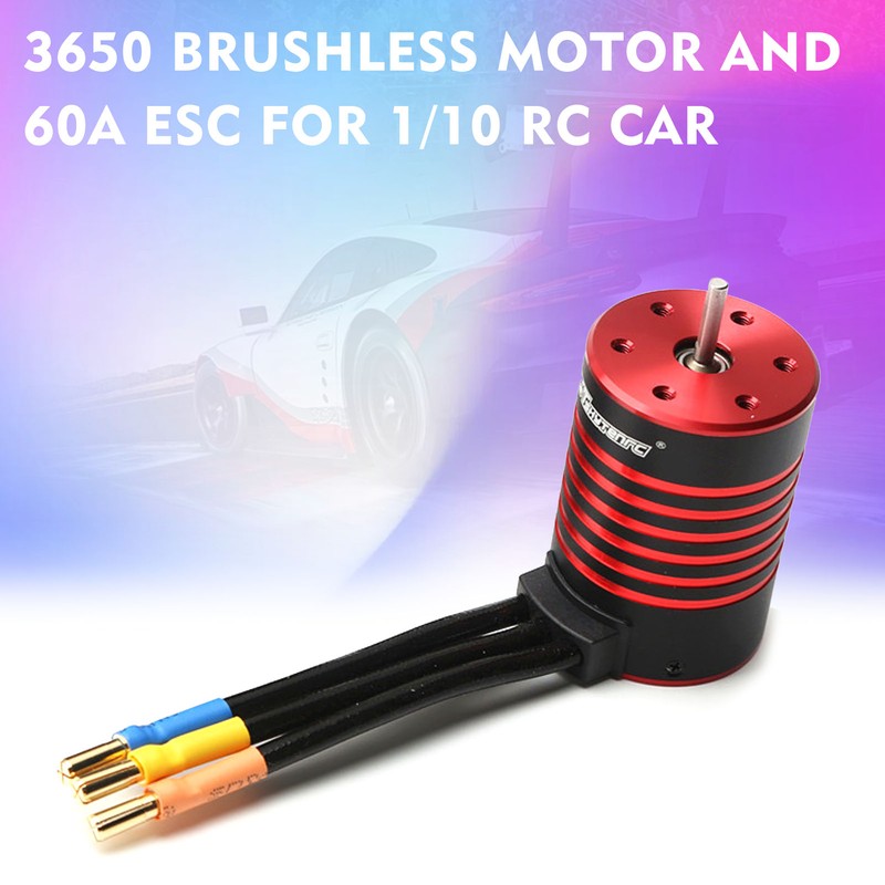 GTSKYTENRC 3650 Brushless Motor 2300KV Waterproof Motor 60A ESC T