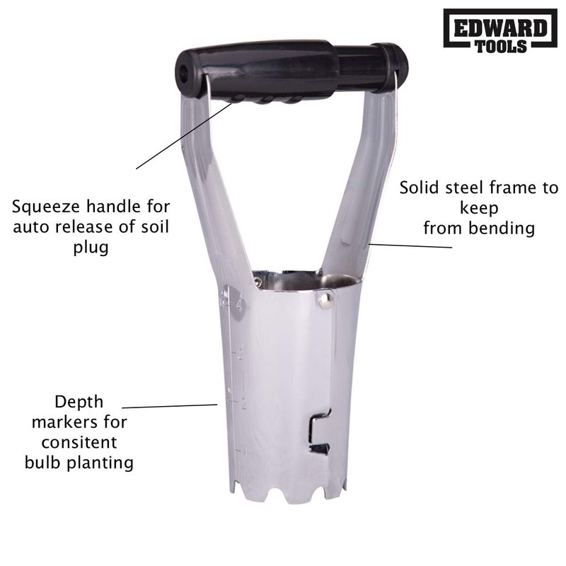 Edward Tools Bulb Planter - Bend Free Tool for Planting