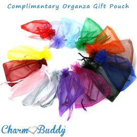 Charm Buddy Granddaughter Silver Plated Heart Pendant Dangle Charm with Gift Pouch Fits European Style Charm Bracelets Girls Jewellery