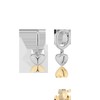 Gold&Deer 14K Goldfield Mini Heart Drop One-Touch Earrings White Gold