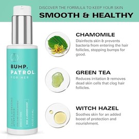 Bump Patrol For Her - Tratamiento para después del afeitado calmante e hidratante para mujeres, para protuberancias de afeitar, quemaduras de afeitar 