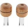 Speedway Motors Universal Round Door Lock Knob with Wood Accent,