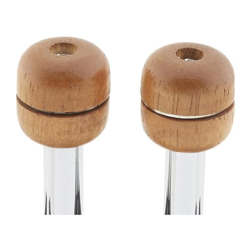 Speedway Motors Universal Round Door Lock Knob with Wood Accent,