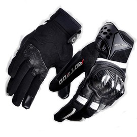 G02 L Motocross Motorcycle Gloves with Carbon Protection, Breathable, Non-Slip and Touchscreen