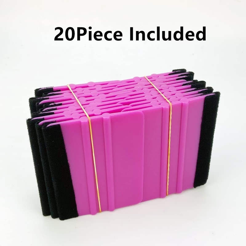 Lunbengo Pack of 20 Car Wrap Plastic Squeegee, 10 x