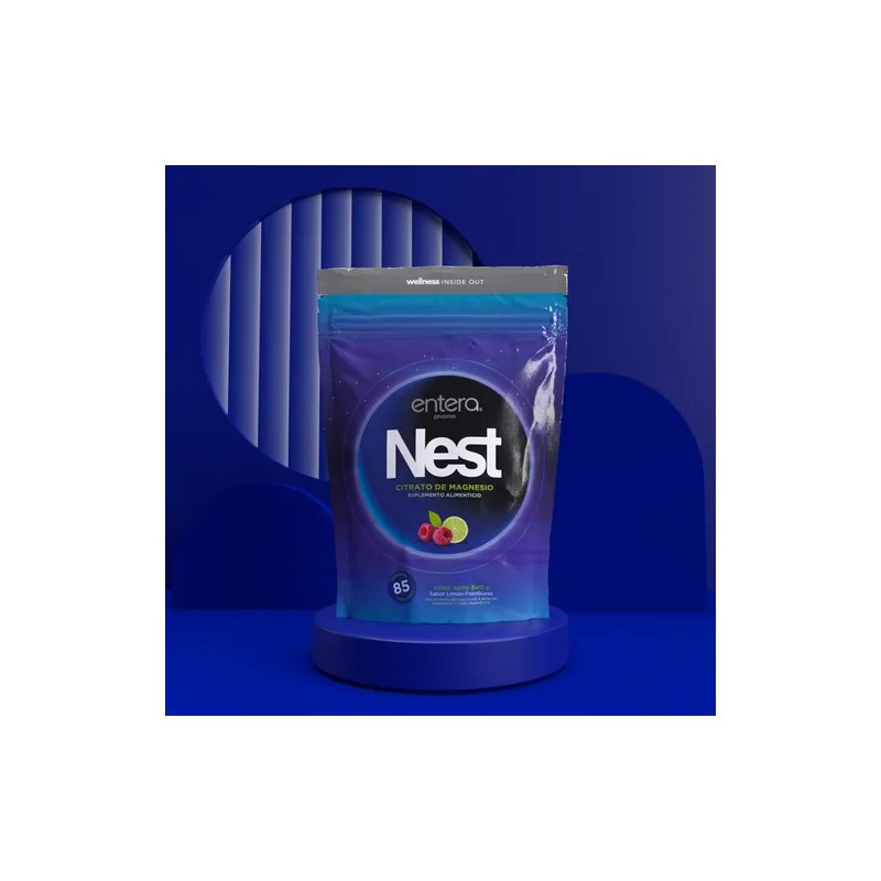 Entera Pharma Nest, Citrato De Magnesio, 340g Sabor Limon-frambuesa