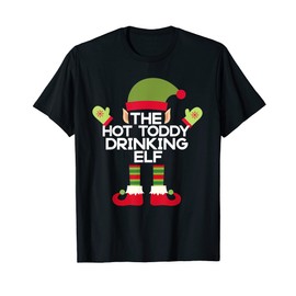 The Hot Toddy Drinking Elf Funny Alcohol Holiday Spirits T-Shirt