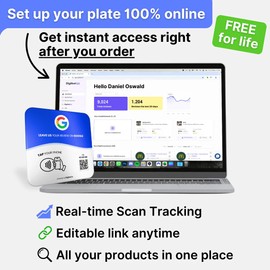 DIGIFEEL Review Tap Card for Google reviews – NFC + QR Code Sign – WiFi Porter Tap to Connect Plate for Business – Compatible with All Phones (Multicolor, 1 Plate)