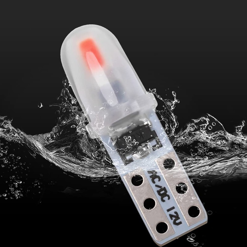 WeiXuan 10pcs DC 12V T5 LED Car Bulbs with Twist