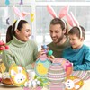 60P Easter Paper Plates Egg-Shaped Plates Chick Bunny Plates for