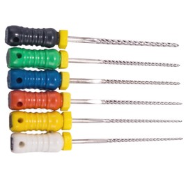 Smileheven Endodontic Root Canal Hand H Files Stainless Steel Hand Files Pack of 6 (15-40#)