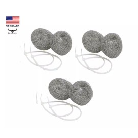 Homewerks 6-PACK Stainless Mesh Lint Traps for Washing Machine Drain Hose End Catch