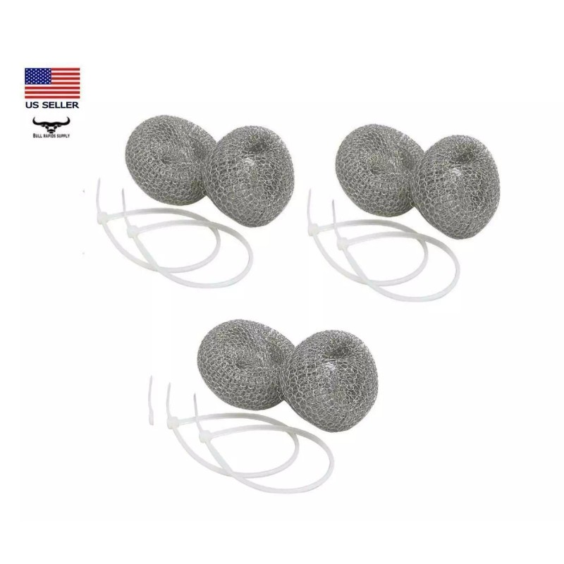 Homewerks 6-PACK Stainless Mesh Lint Traps for Washing Machine Drain