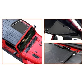Shadeidea JL Sun Shade for Jeep Wrangler 2 Door Top Sunshade (2018-2023), Front & Rear - Black Mesh Screen Wrangler Cover, UV Blocker with Grab Bag Pouch - 10 Year Warranty