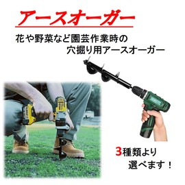 ST TS Earth Drill, For Gardening, Earth Auger, Hexagonal Drill Bit, Impact Wrench, Lawn, Drilling, Adapter Bit (03, 8 x 30 cm)