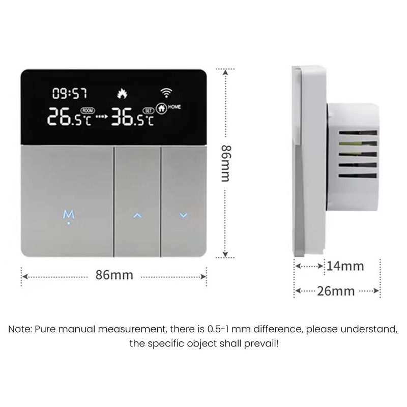Dpaaoyer AVATTO Tuya WiFi WiFi Thermostat Temperature Controller 100-240 V
