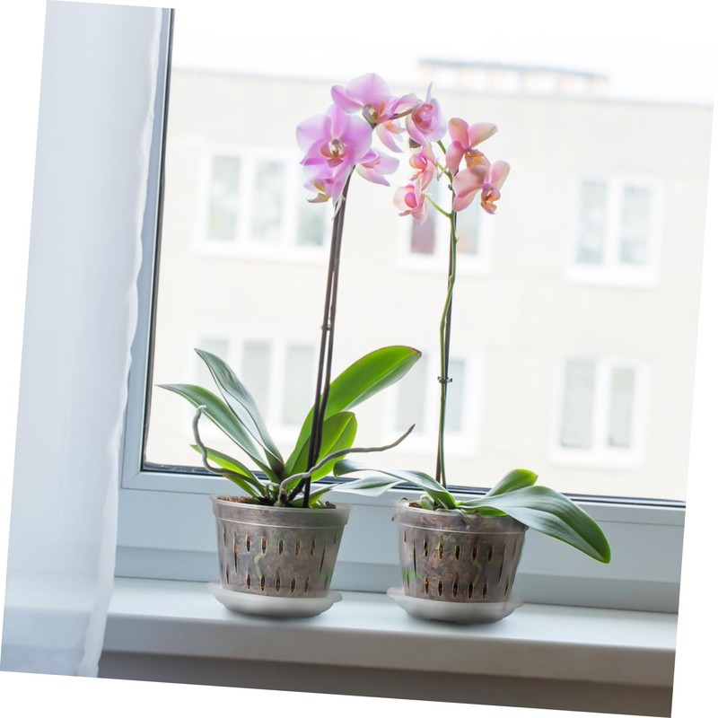 SUPVOX 5sets Clear Nursery Pots with Drainage Holes Transparent for