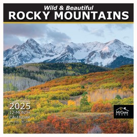 MICASA Wild & Beautiful Rocky Mountains 2025 Wall Calendar 12 Month | 12" x 24" Open | Thick & Sturdy Paper | Giftable | Calendar 2025