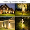 JEJOT 6 Pack Solar Lights Outdoor Waterproof,Warm White Light,2 Lighting