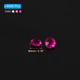 PATIKIL 4000 Pieces Transparent Diamond Crystal 4mm Acrylic Wedding Diamonds Table Scatter Confetti Vase Fillers Gems for Table Centerpiece Bridal Shower Party, Pink Clear