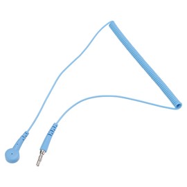 QUARKZMAN ESD Grounding Cable 180 cm / 71 Inch Long, Antistatic Grounding Cable with Lantern Tip + Buckle for Removing Conductor Electrostatics, Pack of 1 (Blue)