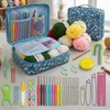 58-Piece Crochet Starter Kit for DIY Yarn Projects – Blue