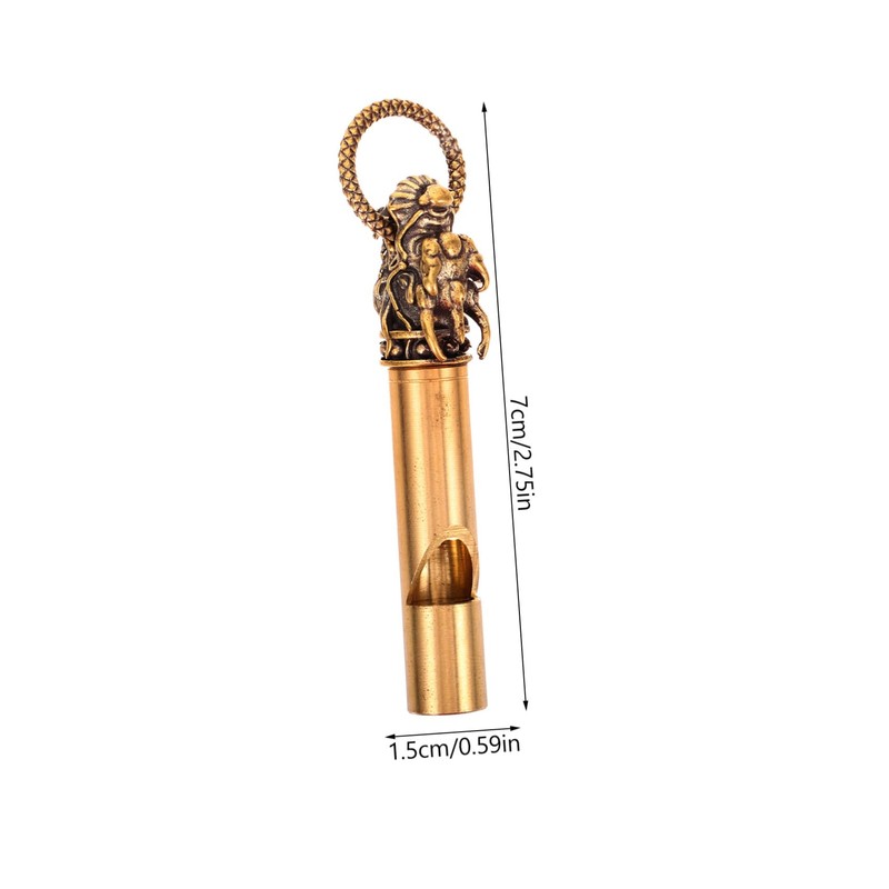 LABRIMP Portable Copper Whistle Keychain Loud Camping Whistle for Hiking