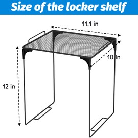 School Locker Organizer, Back to School Essentials Locker Accessories for Boys, Locker Set Includes Locker Shelf, Locker Mirror, Whiteboard (Black)