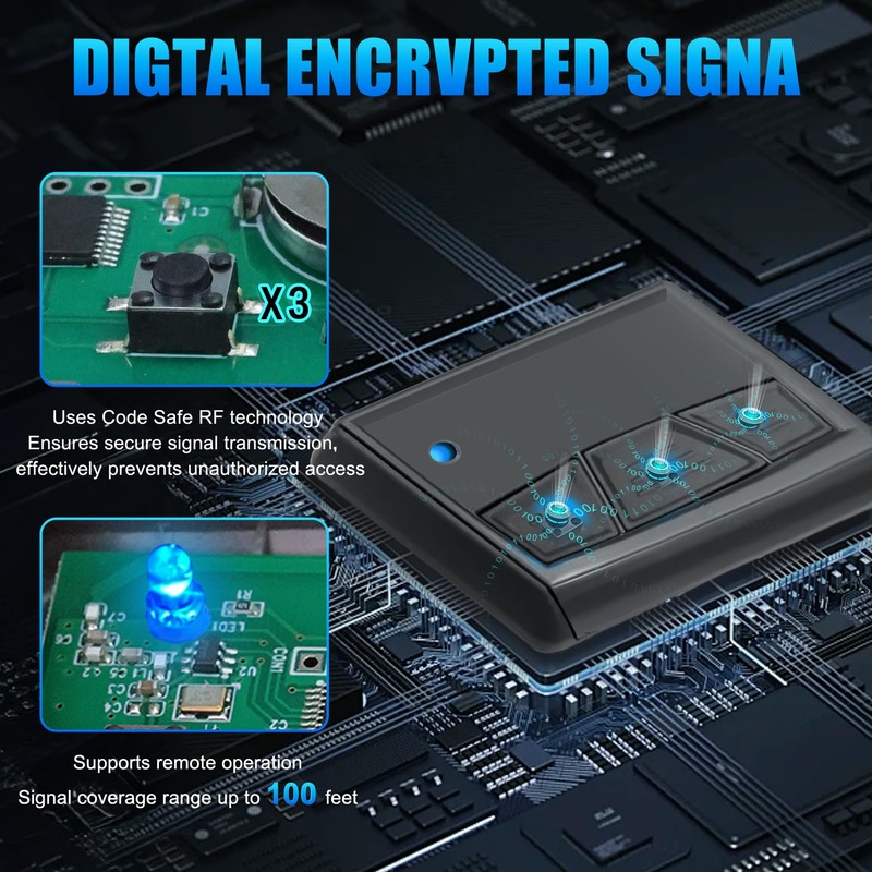 MMT103 3-Button Transmitter Replace for Mighty Mule MMT103 Remote, Compatible