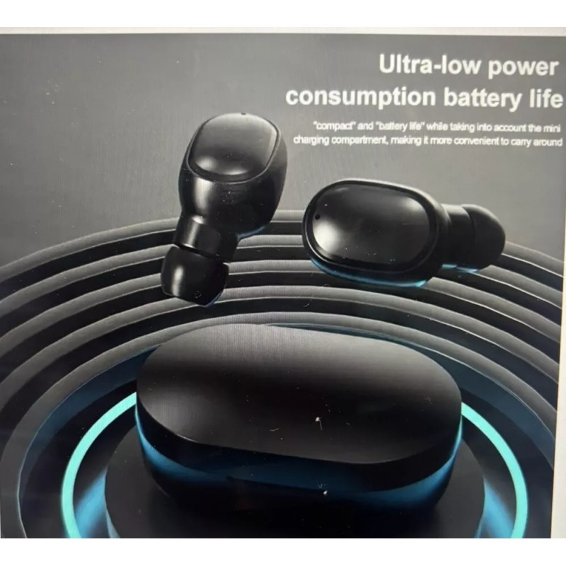 Tws Black TWS Wireless Bluetooth Earbuds - In-Ear Design
