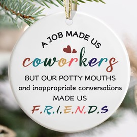 Coworker Ornament - Gifts for Coworkers - Thank You Gifts for Coworkers - Christmas Coworker Gifts - Coworker Appreciation Gifts for Women - Christmas Ornaments for Coworkers - A Job Made Us Coworkers