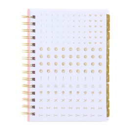 russell+hazel Blush Acrylic Weekly Planner 2025, July 2025-June 2026 with 3 Bonus Months, Yearly Overview, 5 7/8” x 8 ¼”, 1-Count