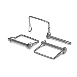 HEAVYTOOL Pipe Folding Pins with Snap Lock Square Shackle 8 mm x 70 mm (Pack of 10) PTO Pin Folding Pin Pipe Safety Pins for Pipes Locking Pins for Pipes Folding Connector for Pipes Pipe Cotter Pins