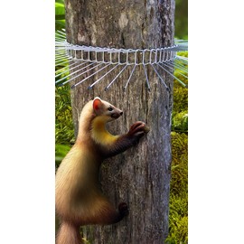 Exbuster Katzenschreck Haus: 8er-Set Marder-& Katzen-Abwehrgürtel, Edelstahl, für bis Ø 12 cm (Katzenabwehr Baum, Tiervertreiber Katzen, Spikes)