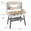 KIDS TOYLAND Wooden Pretend Barbecue Grill Play Set, Play Kitchen